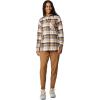 imageColumbia Womens Calico Basin Flannel Long Sleeve ShirtCamel Brown Multiplaid