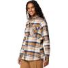 imageColumbia Womens Calico Basin Flannel Long Sleeve ShirtCamel Brown Multiplaid