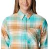 imageColumbia Womens Calico Basin Flannel Long Sleeve ShirtChalk Dimensional Buffalo