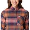 imageColumbia Womens Calico Basin Flannel Long Sleeve ShirtFaded Peach Dimensional Buffalo