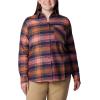 imageColumbia Womens Calico Basin Flannel Long Sleeve ShirtFaded Peach Dimensional Buffalo