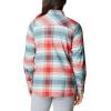 imageColumbia Womens Calico Basin Flannel Long Sleeve ShirtRed Lily Dimensional Buffalo
