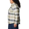 imageColumbia Womens Calico Basin Flannel Long Sleeve ShirtStone Green Dimensional Buffalo