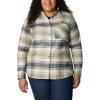 imageColumbia Womens Calico Basin Flannel Long Sleeve ShirtStone Green Dimensional Buffalo