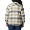 imageColumbia Womens Calico Basin Flannel Long Sleeve ShirtStone Green Dimensional Buffalo
