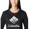 imageColumbia Womens Trek Graphic CrewBlackWhite Csc Stacked Logo