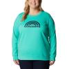 imageColumbia Womens Trek Graphic CrewElectric Turquoise Rainbow