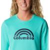 imageColumbia Womens Trek Graphic CrewElectric Turquoise Rainbow