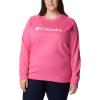 imageColumbia Womens Trek Graphic CrewWild GeraniumWhite Logo