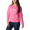 imageColumbia Womens Trek Graphic CrewWild GeraniumWhite Logo