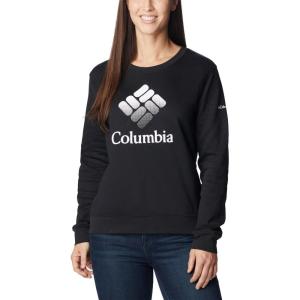 imageColumbia Womens Trek Graphic CrewBlackWhite Csc Stacked Logo