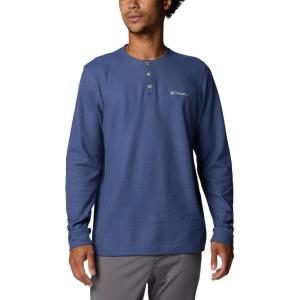 imageColumbia Mens Pitchstone Knit Long Sleeve HenleyDark Mountain