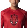 imageColumbia Mens Collegiate Terminal Tackle Heather Long Sleeve ShirtArk  Red Velvet Heather