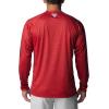 imageColumbia Mens Collegiate Terminal Tackle Heather Long Sleeve ShirtArk  Red Velvet Heather