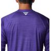 imageColumbia Mens Collegiate Terminal Tackle Heather Long Sleeve ShirtCle  Vivid Purple Heather