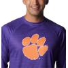imageColumbia Mens Collegiate Terminal Tackle Heather Long Sleeve ShirtCle  Vivid Purple Heather