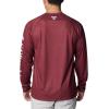 imageColumbia Mens Collegiate Terminal Tackle Heather Long Sleeve ShirtTam  Deep Maroon Heather