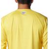 imageColumbia Mens Collegiate Terminal Tackle Heather Long Sleeve ShirtUo  Yellow Glo Heather