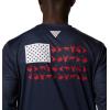 imageColumbia Mens PHG Terminal Shot Game Flag Long SleeveCollegiate NavyWhite Game Flag