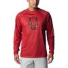 imageColumbia Mens Collegiate Terminal Tackle Heather Long Sleeve ShirtArk  Red Velvet Heather
