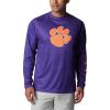 imageColumbia Mens Collegiate Terminal Tackle Heather Long Sleeve ShirtCle  Vivid Purple Heather