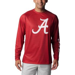 imageColumbia Mens Collegiate Terminal Tackle Heather Long Sleeve ShirtAla  Red Velvet Heather