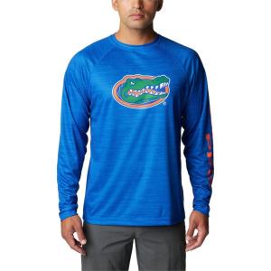 imageColumbia Mens Collegiate Terminal Tackle Heather Long Sleeve ShirtFla  Azul Heather