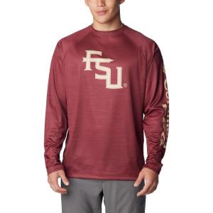 imageColumbia Mens Collegiate Terminal Tackle Heather Long Sleeve ShirtFsu  Cabernet Heather