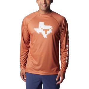 imageColumbia Mens Collegiate Terminal Tackle Heather Long Sleeve ShirtTex  Cedar Heather