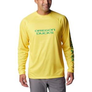 imageColumbia Mens Collegiate Terminal Tackle Heather Long Sleeve ShirtUo  Yellow Glo Heather