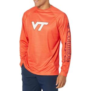 imageColumbia Mens Collegiate Terminal Tackle Heather Long Sleeve ShirtVt  Tangy Orange Heather