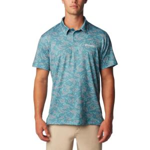 imageColumbia Mens Super Slack Tide Stretch PoloCanyon Blue Keye Takeaway