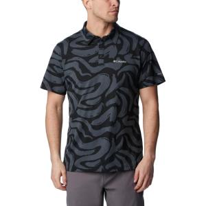 imageColumbia Mens Thistletown Hills PoloBlack  Snowdrifts Print