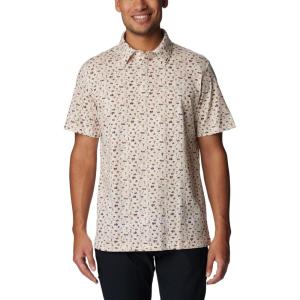 imageColumbia Mens Thistletown Hills PoloChalk  Makin Tracks Print