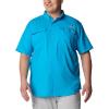imageColumbia Mens Blood and Guts Iv Woven Short SleeveOcean Blue