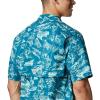 imageColumbia Mens Trollers Best Short Sleeve ShirtAegean Blue Freshwater Roots Print