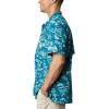 imageColumbia Mens Trollers Best Short Sleeve ShirtAegean Blue Freshwater Roots Print