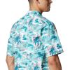 imageColumbia Mens Trollers Best Short Sleeve ShirtBright Aqua Polynesian Print