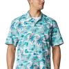 imageColumbia Mens Trollers Best Short Sleeve ShirtBright Aqua Polynesian Print