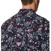 imageColumbia Mens Trollers Best Short Sleeve ShirtCollegiate Navy Americana Fishing Print