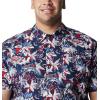 imageColumbia Mens Trollers Best Short Sleeve ShirtCollegiate Navy Fireworks Fish Print