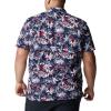 imageColumbia Mens Trollers Best Short Sleeve ShirtCollegiate Navy Fireworks Fish Print