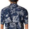 imageColumbia Mens Trollers Best Short Sleeve ShirtCollegiate Navy Mighty Marlins Print