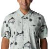 imageColumbia Mens Trollers Best Short Sleeve ShirtCool Green Freshwater Dryfly Print