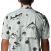 imageColumbia Mens Trollers Best Short Sleeve ShirtCool Green Freshwater Dryfly Print