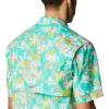 imageColumbia Mens Trollers Best Short Sleeve ShirtElectric Turquoise Festive Fishin Print
