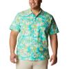 imageColumbia Mens Trollers Best Short Sleeve ShirtElectric Turquoise Festive Fishin Print