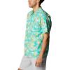 imageColumbia Mens Trollers Best Short Sleeve ShirtElectric Turquoise Festive Fishin Print