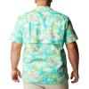 imageColumbia Mens Trollers Best Short Sleeve ShirtElectric Turquoise Festive Fishin Print