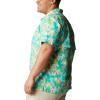 imageColumbia Mens Trollers Best Short Sleeve ShirtElectric Turquoise Festive Fishin Print